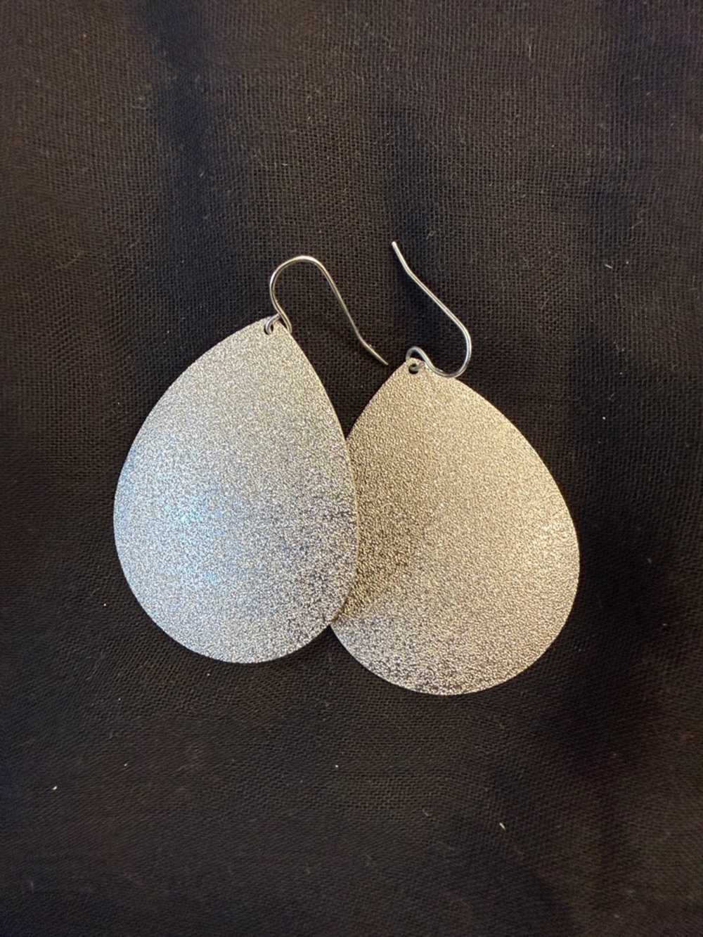 Silver Teardrop Dangle Earrings - Women Jewelry
